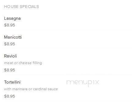 Adams Morgan Spaghetti Garden - Washington, DC menu_pic