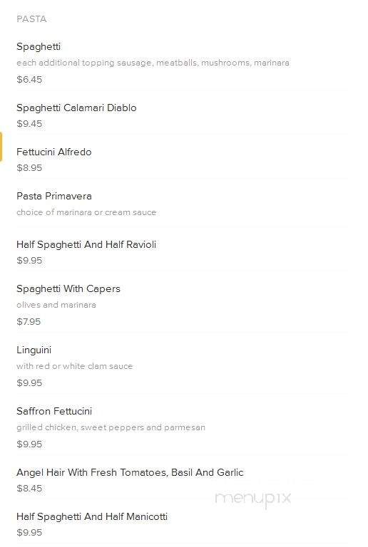 Adams Morgan Spaghetti Garden - Washington, DC menu_pic