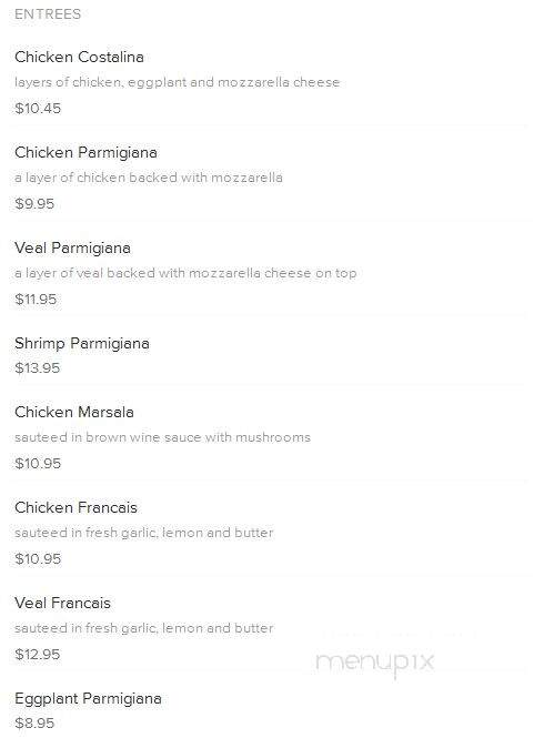 Adams Morgan Spaghetti Garden - Washington, DC menu_pic