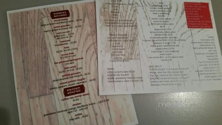 Brazzas & Charcoal - East Haven, CT menu_pic