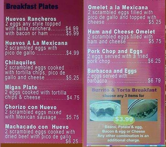 Camila's Mexican Restaurant - San Antonio, TX menu_pic