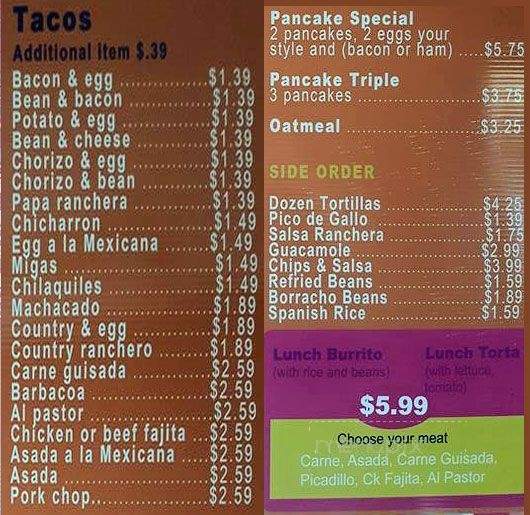 Camila's Mexican Restaurant - San Antonio, TX menu_pic