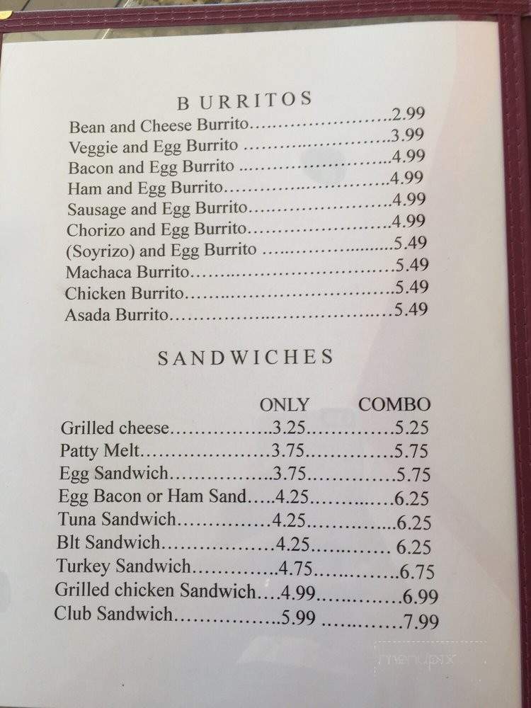 Betty's Diner - Los Angeles, CA menu_pic