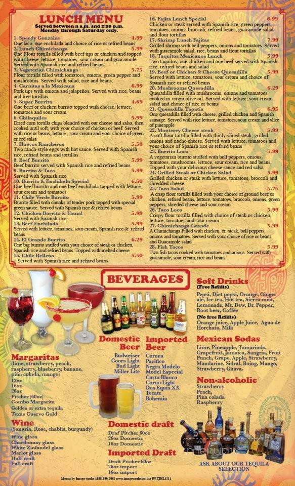 Tequilla Jalisco - Canfield, OH menu_pic