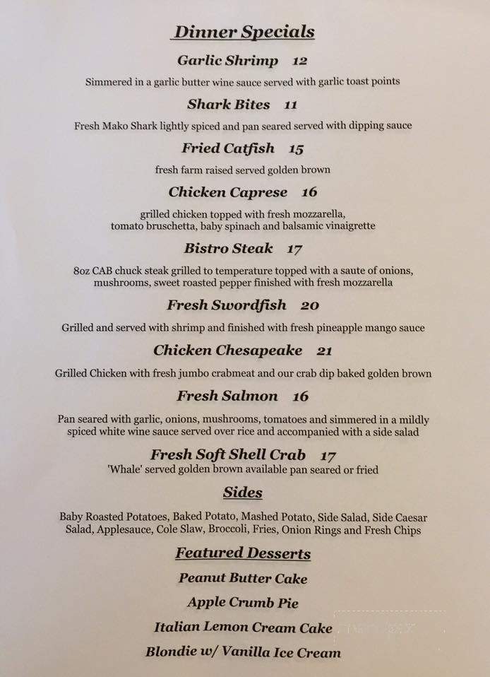 Chef's Kitchen - North East, MD menu_pic