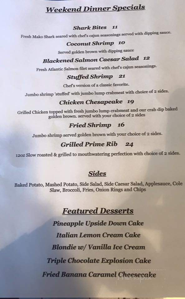 Chef's Kitchen - North East, MD menu_pic