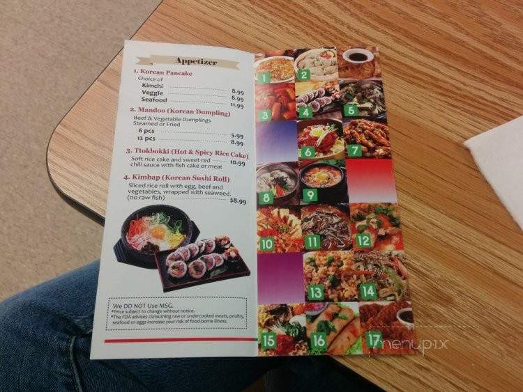 Seoul Korean Restaurant - Edgewood, MD menu_pic