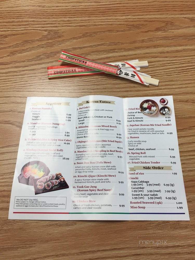 Seoul Korean Restaurant - Edgewood, MD menu_pic