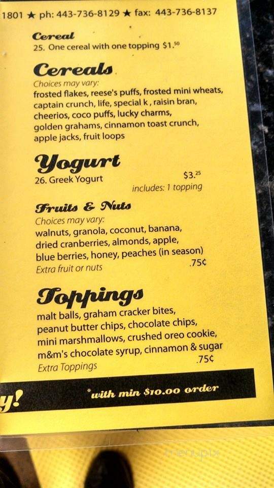 Breakfast Bum - Salisbury, MD menu_pic