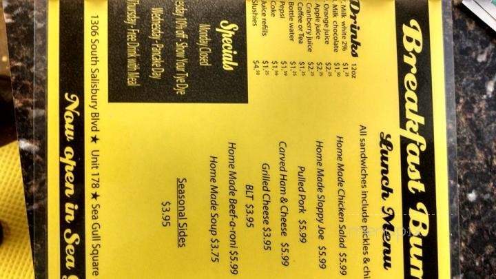 Breakfast Bum - Salisbury, MD menu_pic