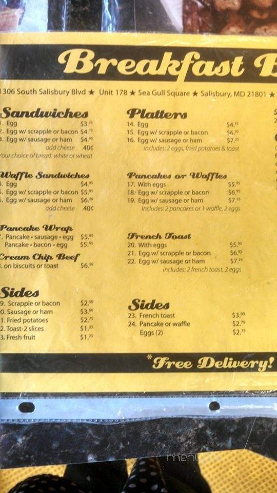 /250382810/Breakfast-Bum-Menu-Salisbury-MD - Salisbury, MD