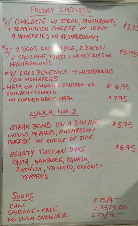 Schultzy's Place - Sutton, MA menu_pic