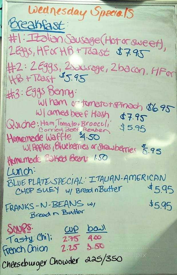 Schultzy's Place - Sutton, MA menu_pic