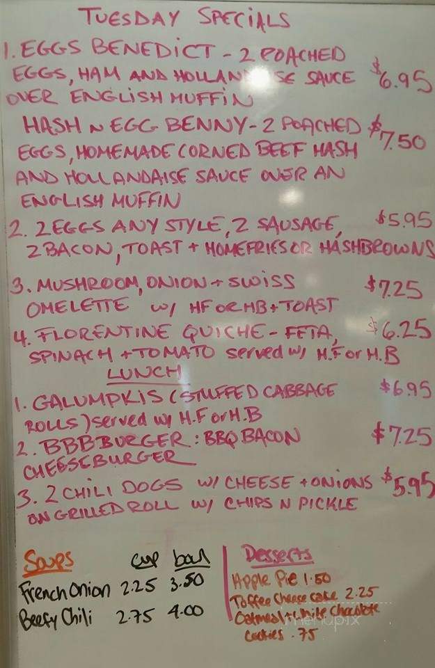 Schultzy's Place - Sutton, MA menu_pic