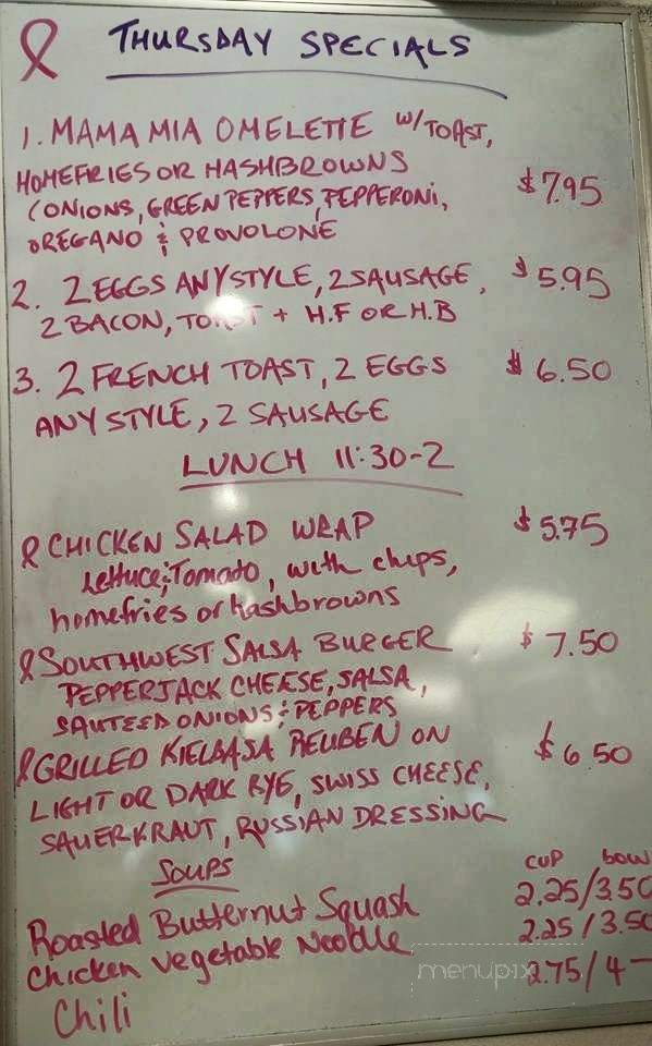 Schultzy's Place - Sutton, MA menu_pic