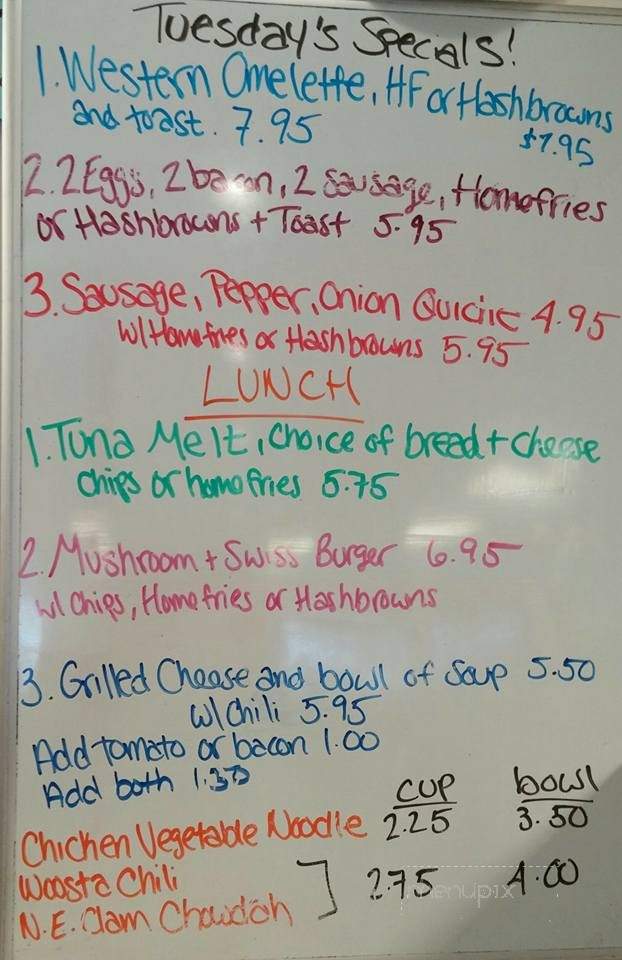 Schultzy's Place - Sutton, MA menu_pic