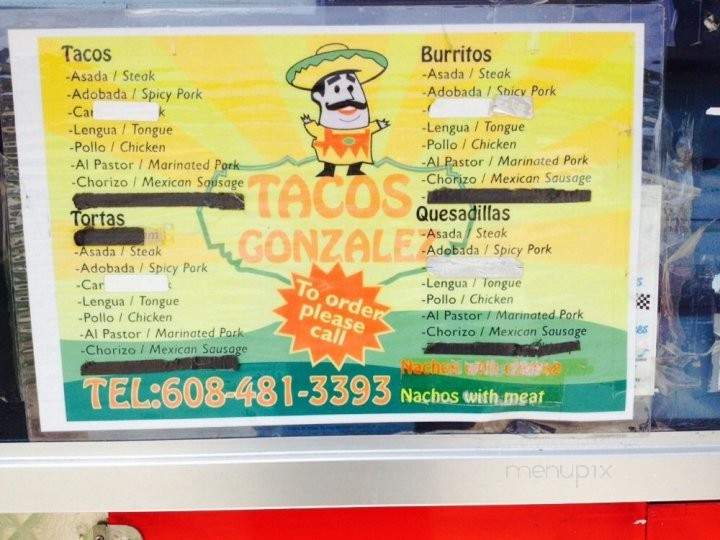 Tacos Gonzalez Taco Truck - Beloit, WI menu_pic