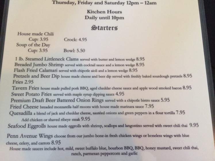 The Tavern On Penn - West Lawn, PA menu_pic