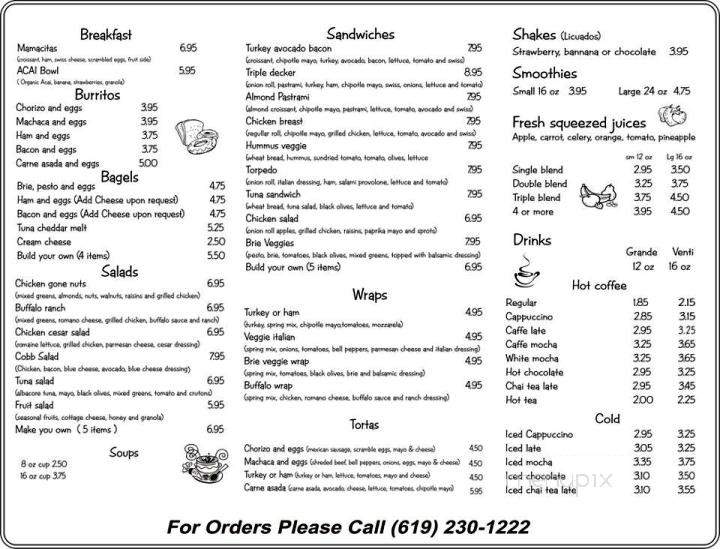 Breakfast At Stephanie's - San Diego, CA menu_pic