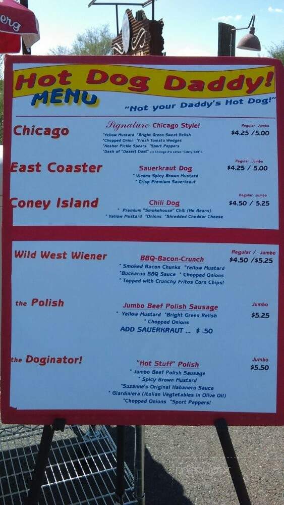 /250193699/Hot-Dog-Daddy-Cave-Menu-Creek-AZ - Cave Creek, AZ