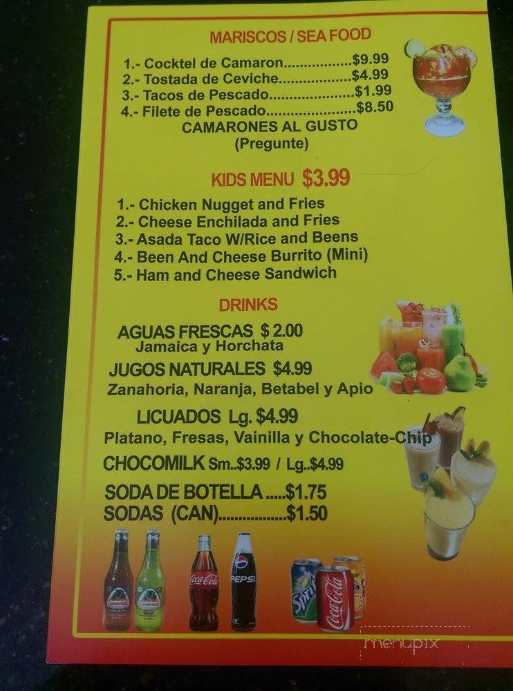 El Sol Restaurante - El Monte, CA menu_pic