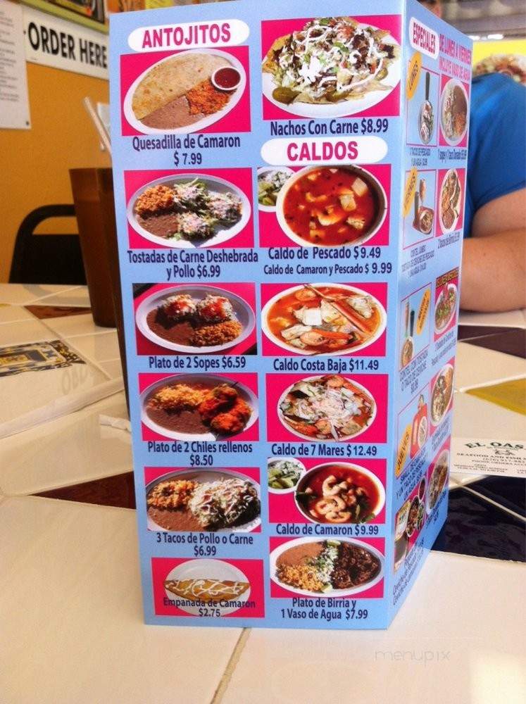 El Oasis De Ensenada - La Puente, CA menu_pic
