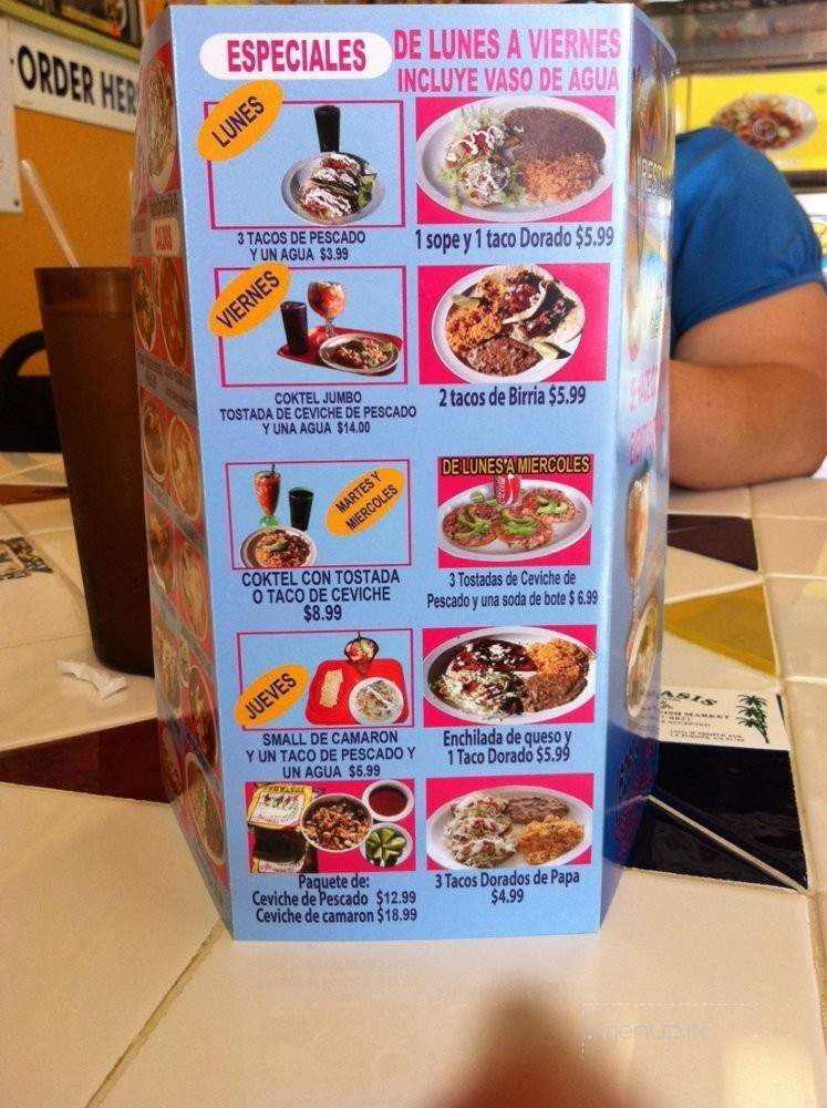 El Oasis De Ensenada - La Puente, CA menu_pic