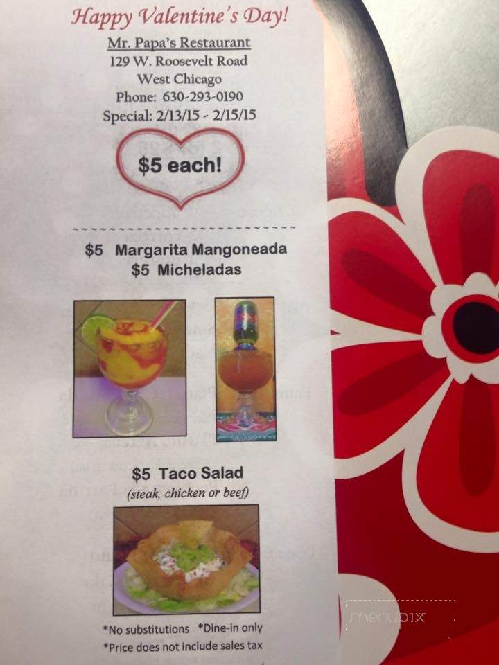 Mr. Papas - West Chicago, IL menu_pic