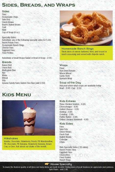Newt's Burgers - Shelby, NC menu_pic