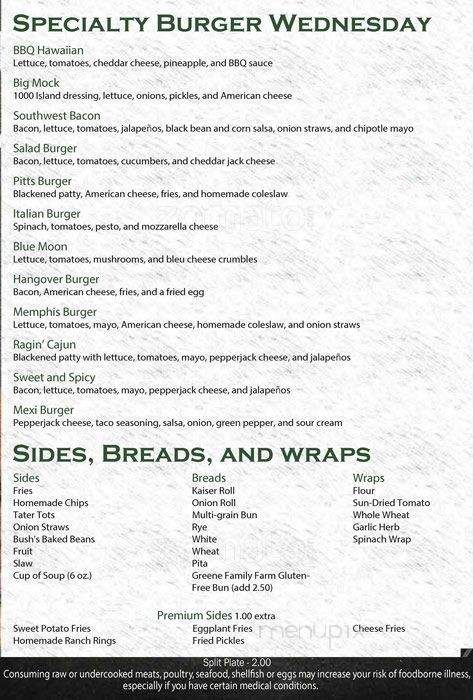 Newt's Burgers - Shelby, NC menu_pic