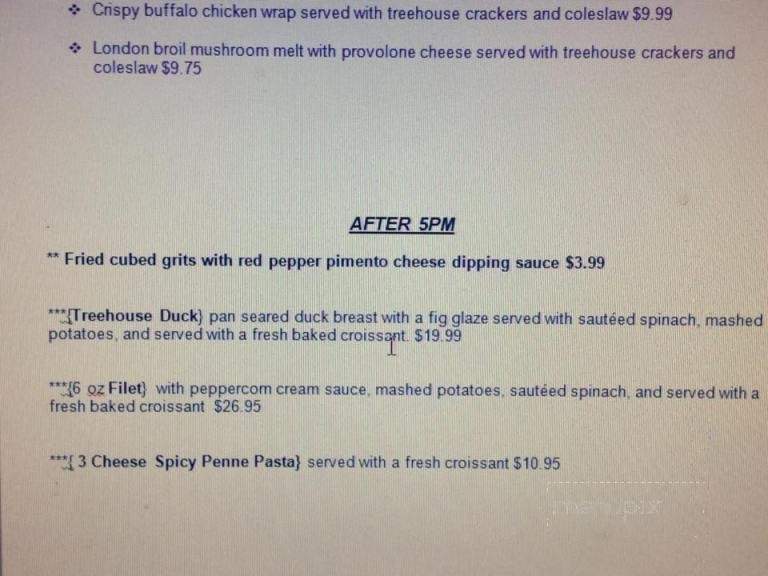 Badin Treehouse Coffee - Badin, NC menu_pic