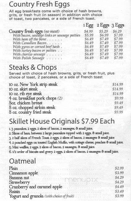 Skillet House II - Tinley Park, IL menu_pic
