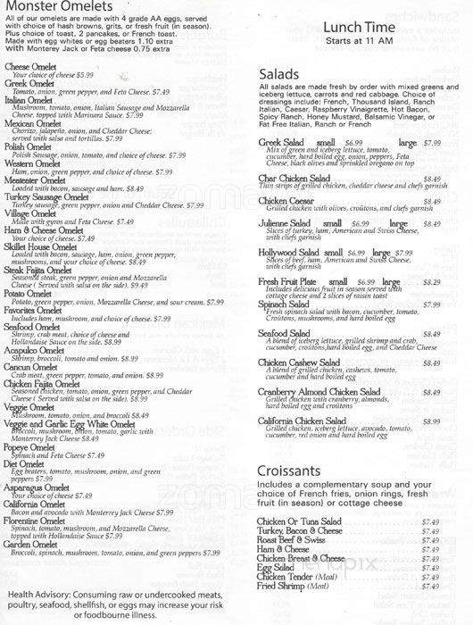 Skillet House II - Tinley Park, IL menu_pic