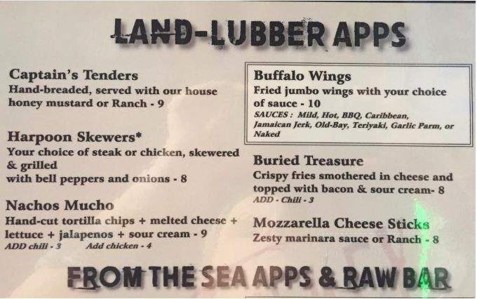 Skeleton Key Bar and Grille - Chesapeake, VA menu_pic