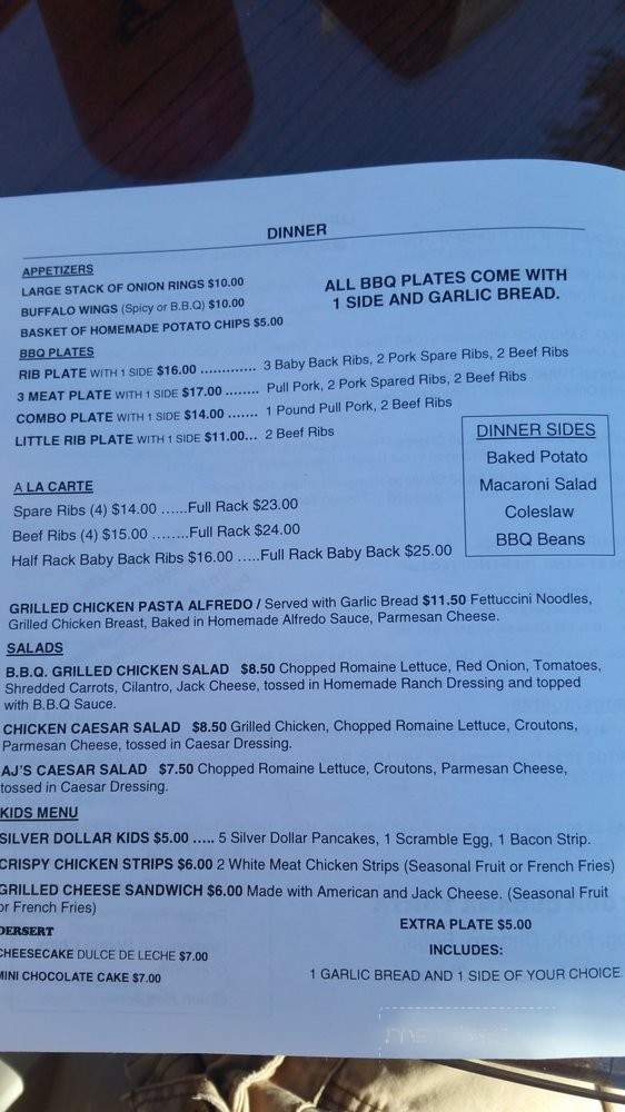 AJ's Kitchen - Atascadero, CA menu_pic