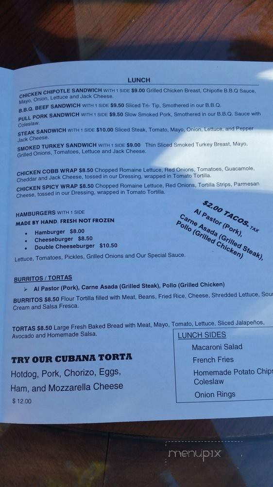 AJ's Kitchen - Atascadero, CA menu_pic