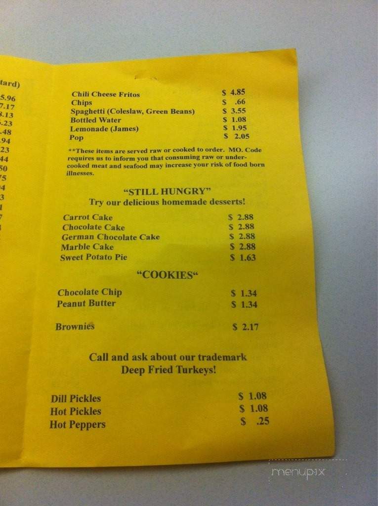 Jim's Diner To Go - Kansas City, MO menu_pic
