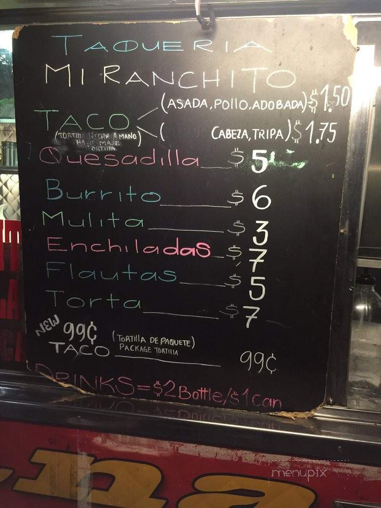 Mi Ranchito Taqueria - Sylmar, CA menu_pic