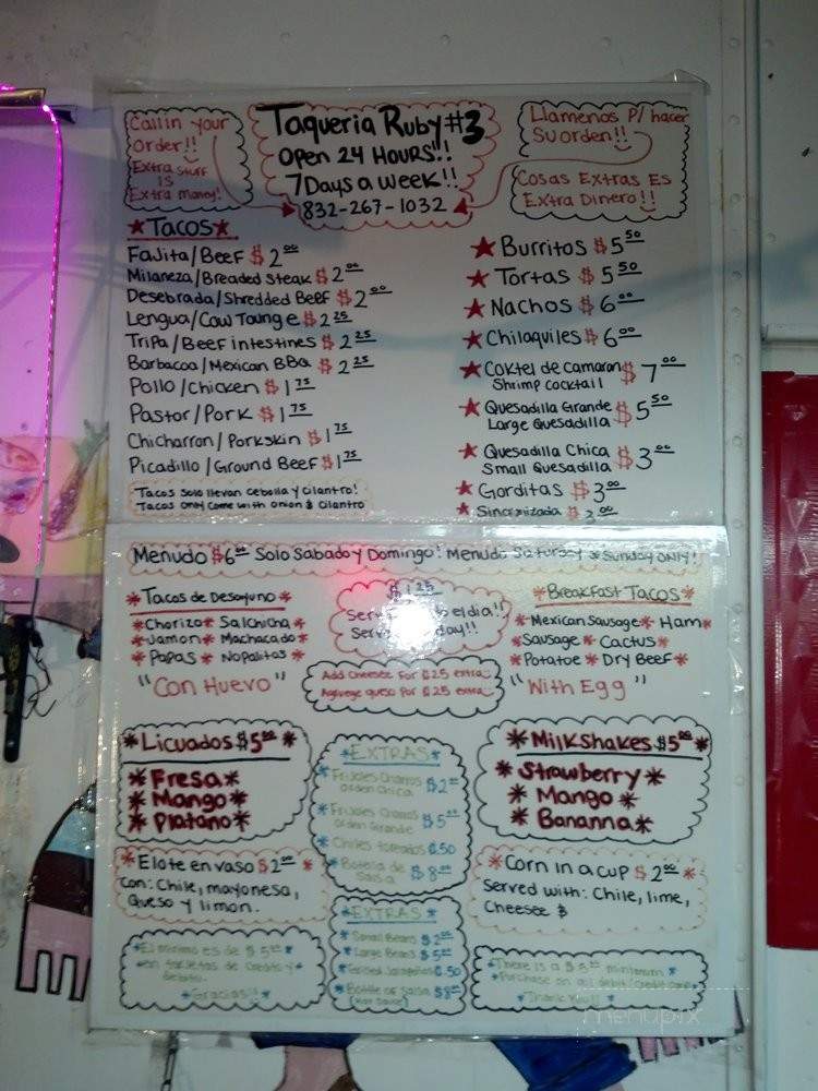 /250127404/Taqueria-el-Rubi-Menu-Houston-TX - Houston, TX