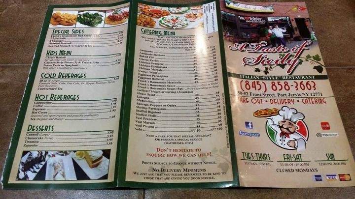 A Taste Of Sicily - Port Jervis, NY menu_pic