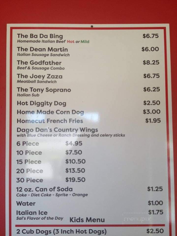 Ba Da Bing Beef - Grayslake, IL menu_pic