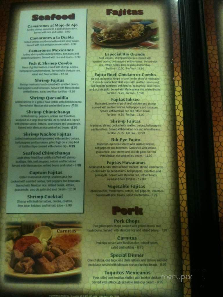 El Rio Grande - Berea, KY menu_pic