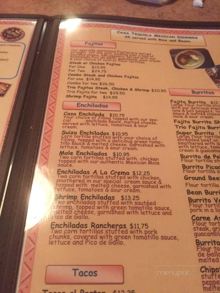 Casa Tequila Mexican Restaurant - Lake Placid, FL menu_pic
