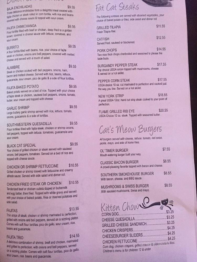 Black Cat Cafe - El Dorado, AR menu_pic