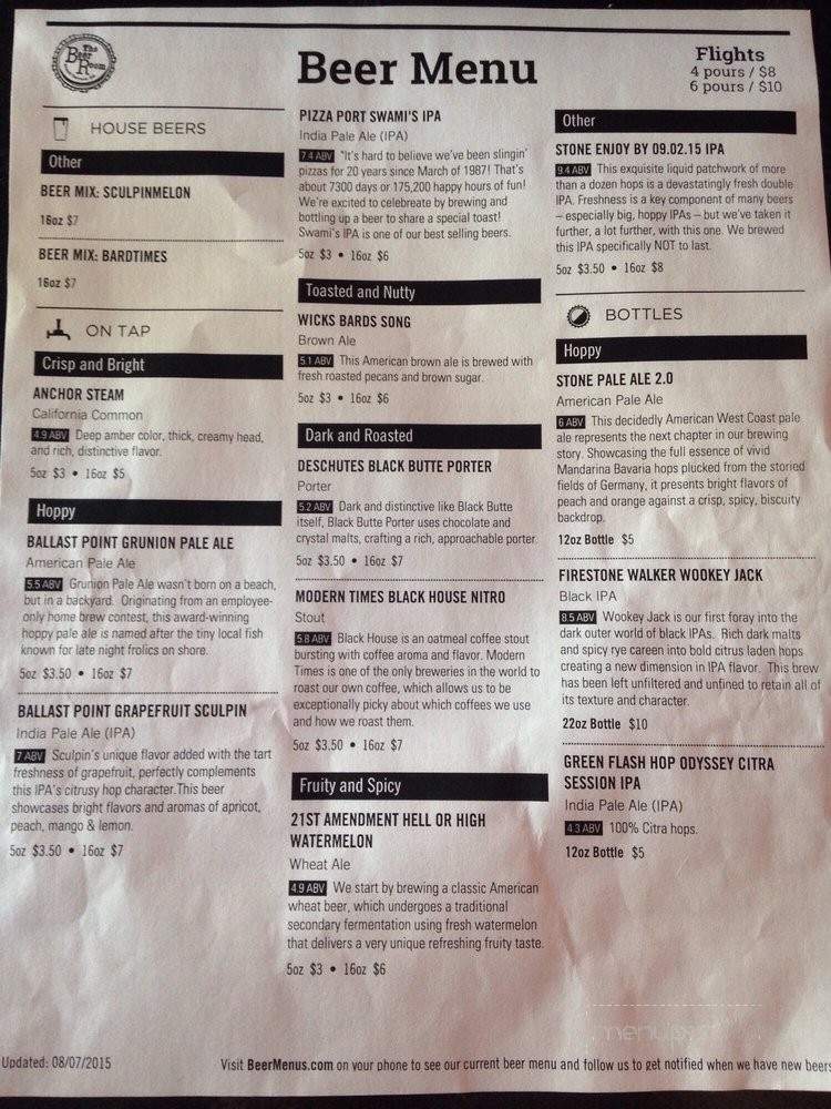 The Beer Room - Grand Terrace, CA menu_pic