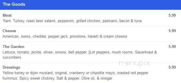 The Peak Cafe - Seattle, WA menu_pic