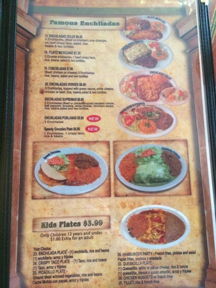 Chile Verde Mexican Restaurant - San Antonio, TX menu_pic