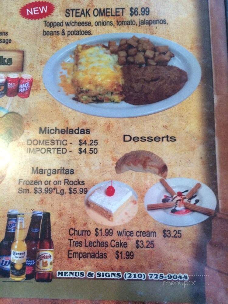 Chile Verde Mexican Restaurant - San Antonio, TX menu_pic