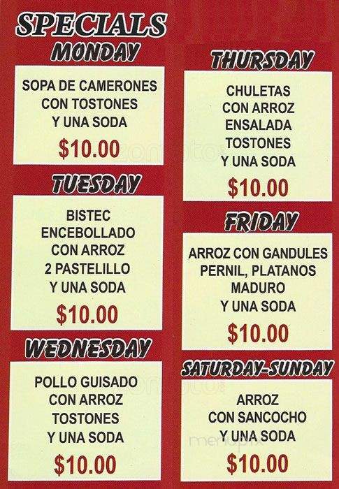 El Provocon - Philadelphia, PA menu_pic