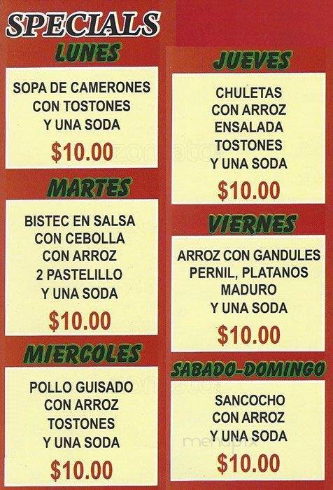 El Provocon - Philadelphia, PA menu_pic